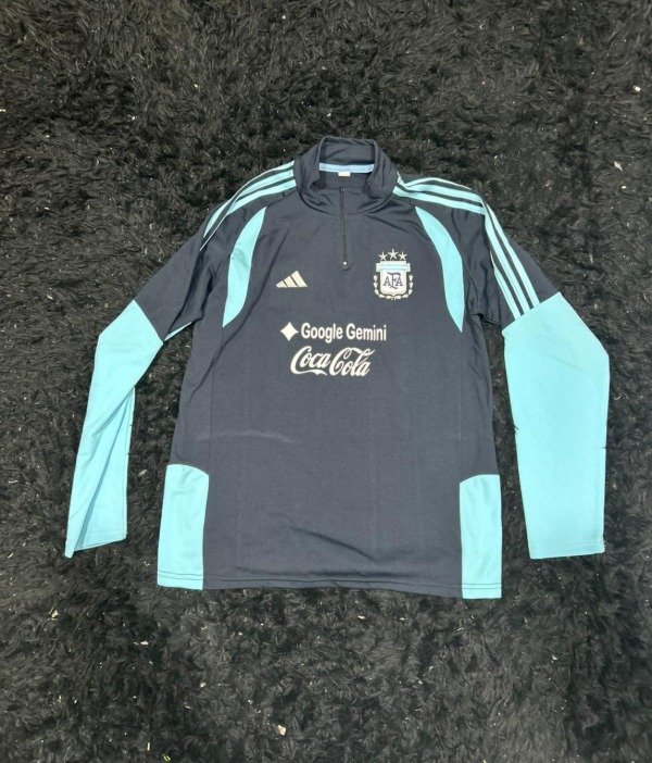 BUZO MEDIO CIERRE AFA CELESTE Y GRIS